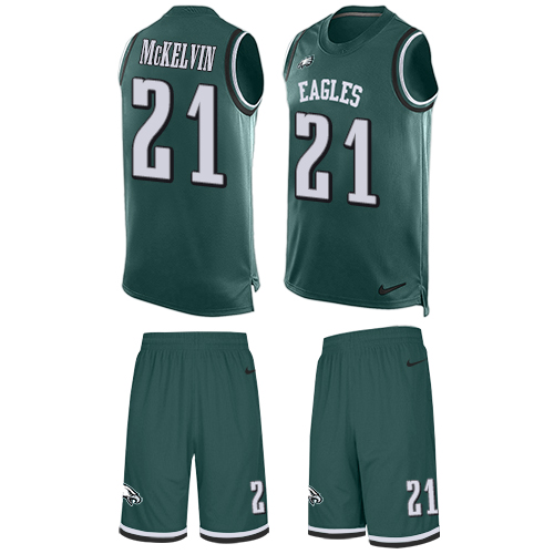 Men's Limited Leodis McKelvin Nike Jersey Midnight Green - #21 Tank Top Suit NFL Philadelphia Eagles